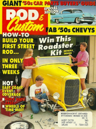 ROD & CUSTOM 1991 OCT - BARRIS' MYSTERION, CVER CAR PREPPED & PAINTED